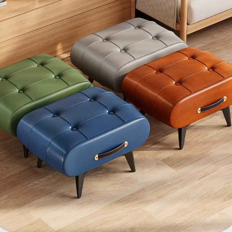 Luxuriöser High-End Polsterhocker von LIUSHADUOLA in Grün Multicolour aus Kunstleder für Wohnzimmer und Flur - Bild 1