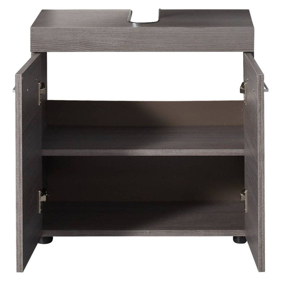 Trendteam Waschbeckenunterschrank RunnerMoon Rauchsilber B/H/T: 58 x 57 x 31 cm - Bild 3
