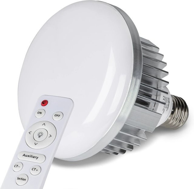 Walimex Pro Bi Color LED Lampe mit E27 Sockel, 45W, dimmbar und mit Fernbedienung - Bild 1