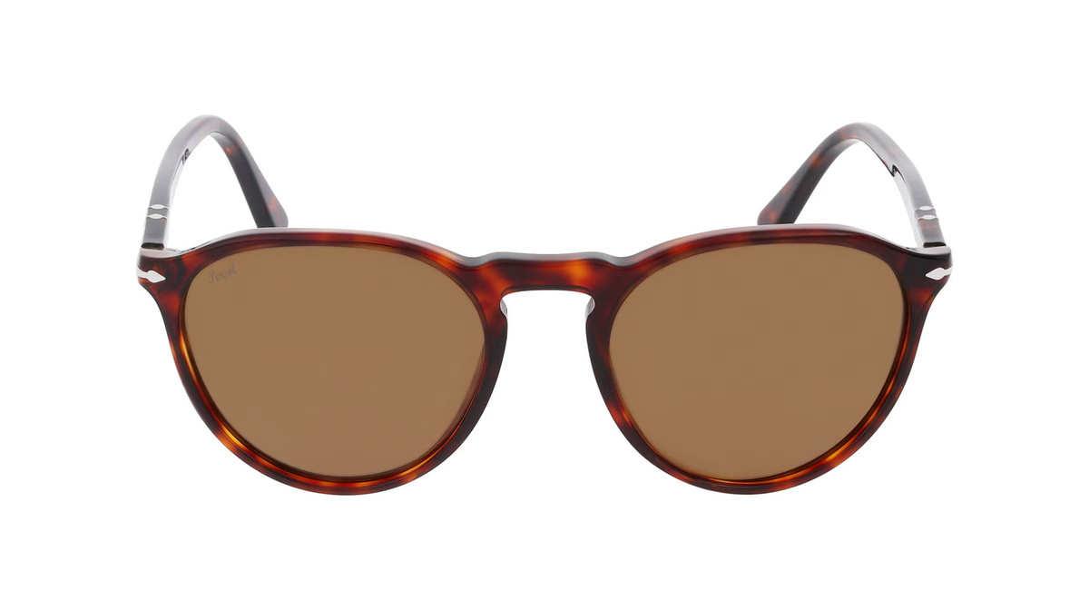 Persol PO3286S Sonnenbrille Vollrand, Panto, Acetat, Unisex, braun - Bild 1