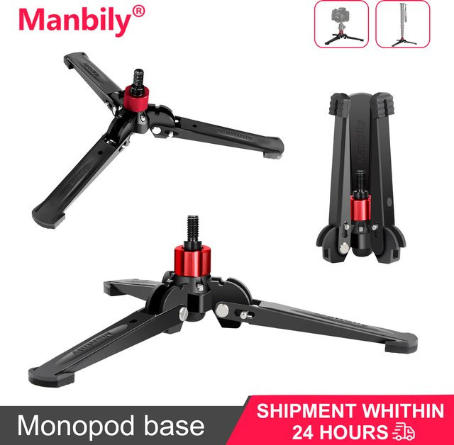 Manbily M-2 Tischstativ-Halterung aus Aluminium in Schwarz mit 3/8-Zoll-Schraube für professionelle Kamera- und Telefon-Fotografie - Bild 1