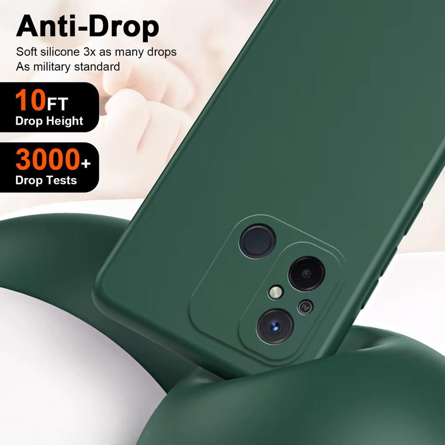 Flüssige Silikon-Handyhülle für Xiaomi Redmi Note und Mi Serie in Lila und Grün - Bild 3