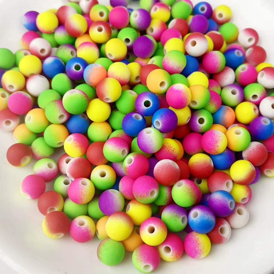 QYWCTZ Perlen Acryl, gemischte Farben, 8 mm, Spacer - Bild 4