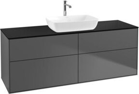 V&B Waschtischunterschrank Finion mit Wandbeleuchtung, Anthrazit matt, B: 160 cm, T: 60 cm, H: 50,1 cm - Bild 1