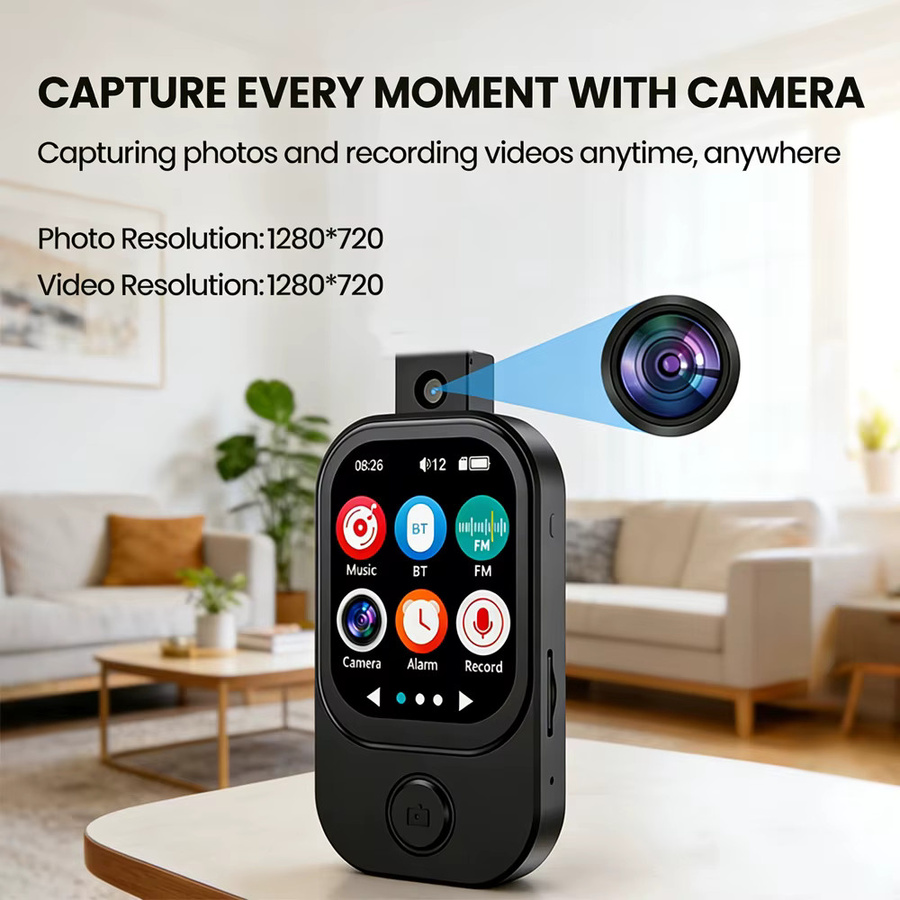 KEBIDU MP4 MP3 Player Bluetooth 5.4 in Schwarz mit integriertem Lautsprecher, Kamera, FM und E-Book Funktion - Bild 4