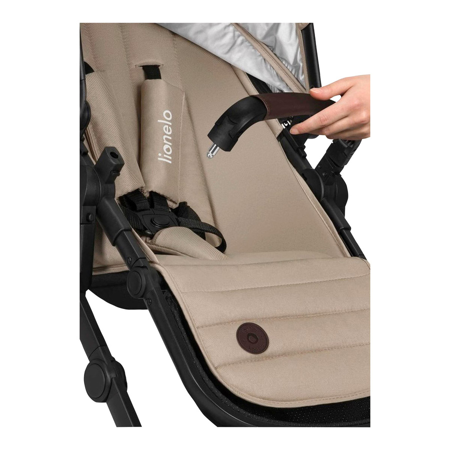 Lionelo Kombikinderwagen AMBER 3in1 beige mit Babywanne, Sportsitz und Babyschale - Bild 2