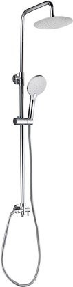 Marwell Duschsystem aus Edelstahl in Silber mit Regendusche und Handbrause, Chromfarben - Bild 2
