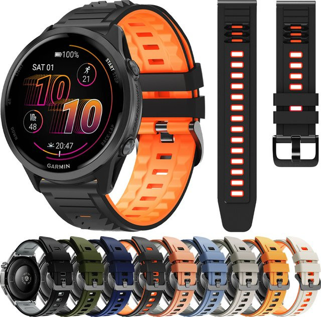 Smartwatch-Armband Silikon, 22 mm, Unisex - Bild 1
