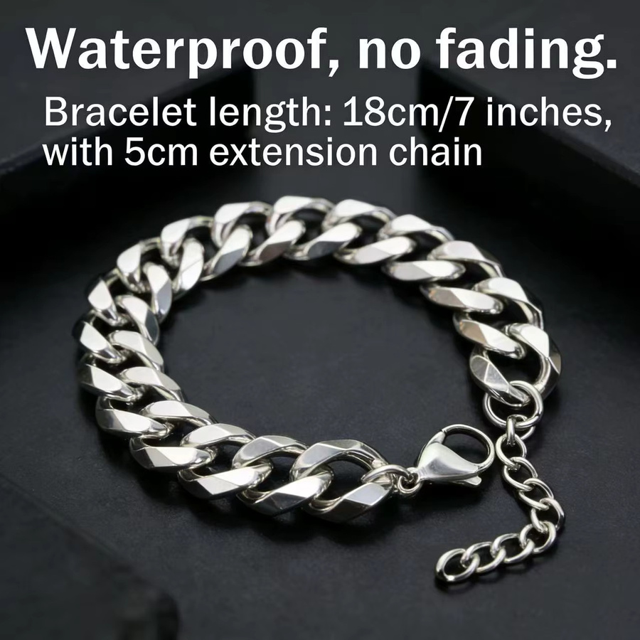 HNSP Armband, Edelstahl, Silber, Herren - Bild 2