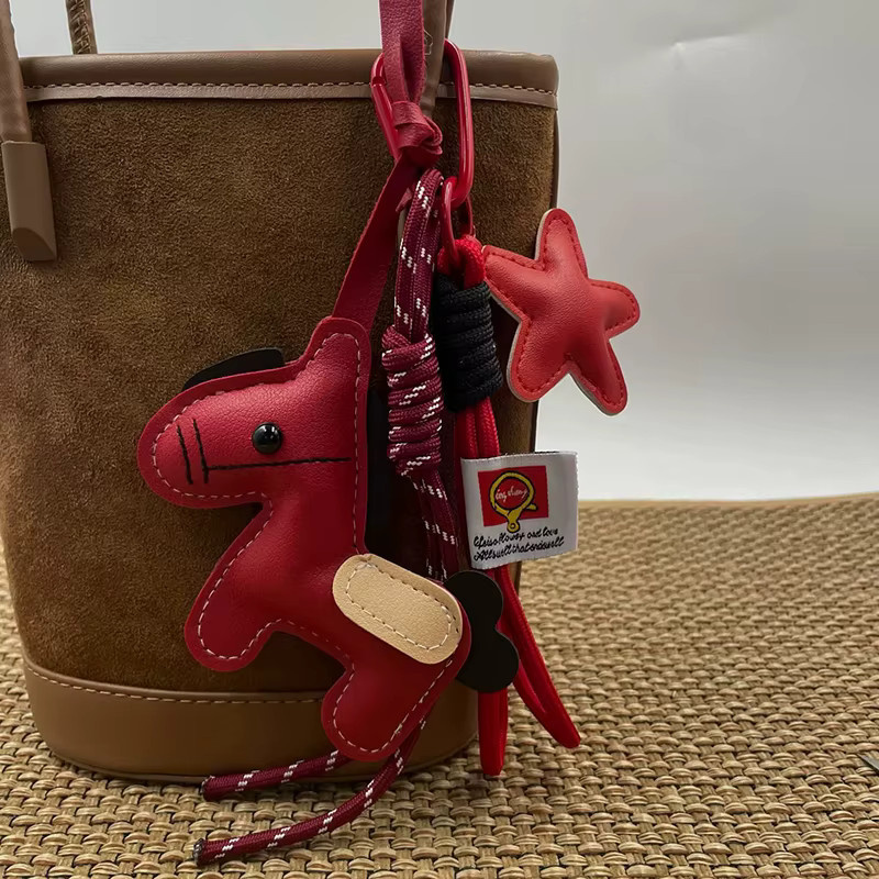 Yogodlns Taschenanhänger Leder, Pony, Vintage-Stil - Bild 1