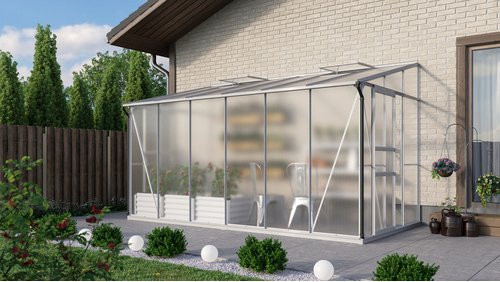 VITAVIA Gewächshaus Osiris aus Aluminium und Kunststoff in Silber, 7,8 m² - Bild 1