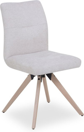 Polsterstuhl SANSIBAR KOLLUND aus Eiche Massiv in Ashgrey mit Stoffbezug, B/T/H: 48 x 62 x 87 cm