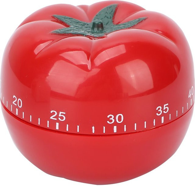 Shoemst Mechanischer Aufzieh-Timer in Tomatenform, Rotierender Countdown-Timer, Rot - Bild 1