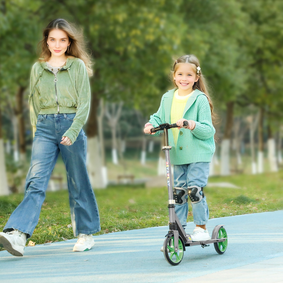 AIYAPLAY Roller Kinder Klappbar, Tretroller Scooter, Grün, ab 6 Jahre - Bild 2