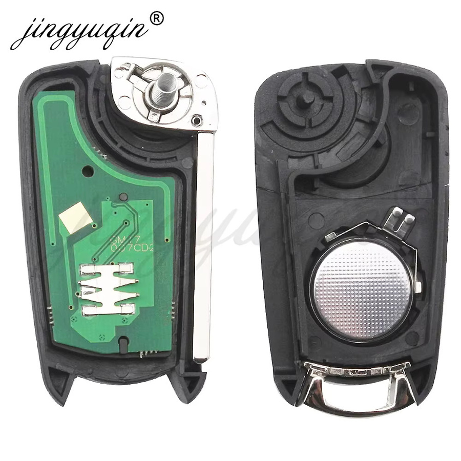 Jingyuqin Flip Remote Autoschlüssel 433MHz in Schwarz für Opel Astra H, Zafira B, Vectra C und Corsa D - Bild 4