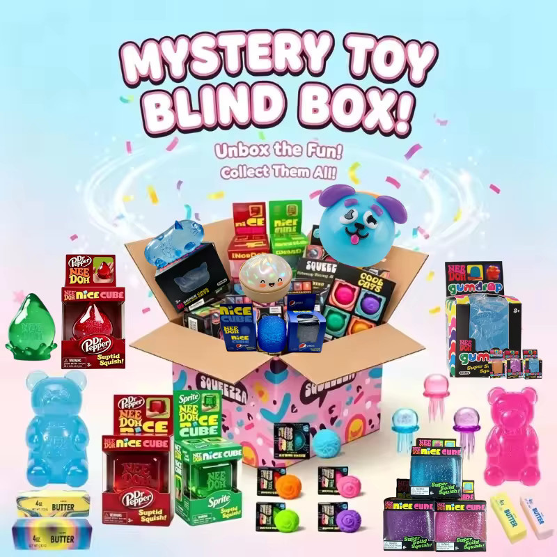 Schylling Überraschungs-Blindbox-Spielzeuge, Weiche Quetschspielzeuge, Tiere, Bunt / Mehrfarbig, ab 14 Jahre - Bild 1