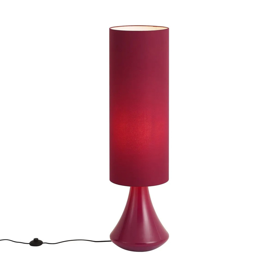 QAZQA Retro Stehleuchte Mina in Lila mit Stoffschirm und dimmbarer LED-Funktion - Bild 2