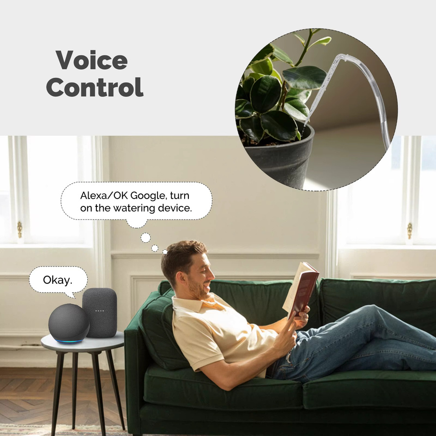 MOES Tuya WiFi Bewässerungsgerät mit Timer für Smart Home Automatisierung, kompatibel mit Alexa und Google Home via App und Sprachsteuerung - Bild 3