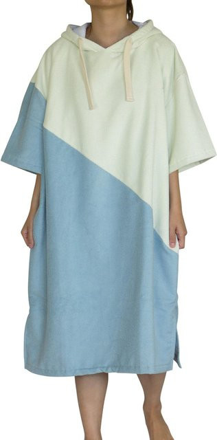 Surf-Poncho Kapuzenbademantel aus Mikrofaser als Umkleidehandtuch und Stranddecke für Erwachsene, B/H: 75 x 110 cm - Bild 1