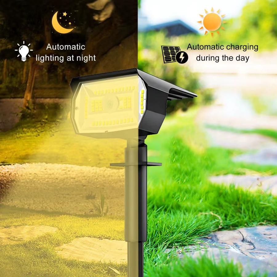 Solar-Landschaftsstrahler mit 56 LEDs und Bewegungsmelder für den Außenbereich, wasserdicht, 3-Modus, Solarwandleuchte für Garten, Hof und Veranda - Bild 3