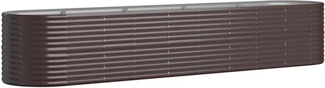 Furnicato Hochbeet aus verzinktem Stahl in Braun, B/T/H: 368 x 80 x 68 cm - Bild 1