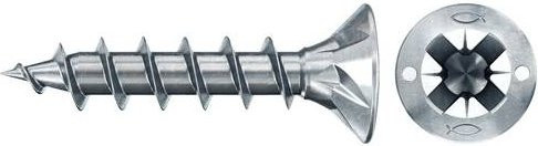 Fischer Power-Fast II CZF Spanplattenschrauben mit Kreuzschlitz Pozidriv, Durchmesser: 3,5 mm, Länge: 25 mm, Stahl galvanisch verzinkt, 100 Stück - Bild 1