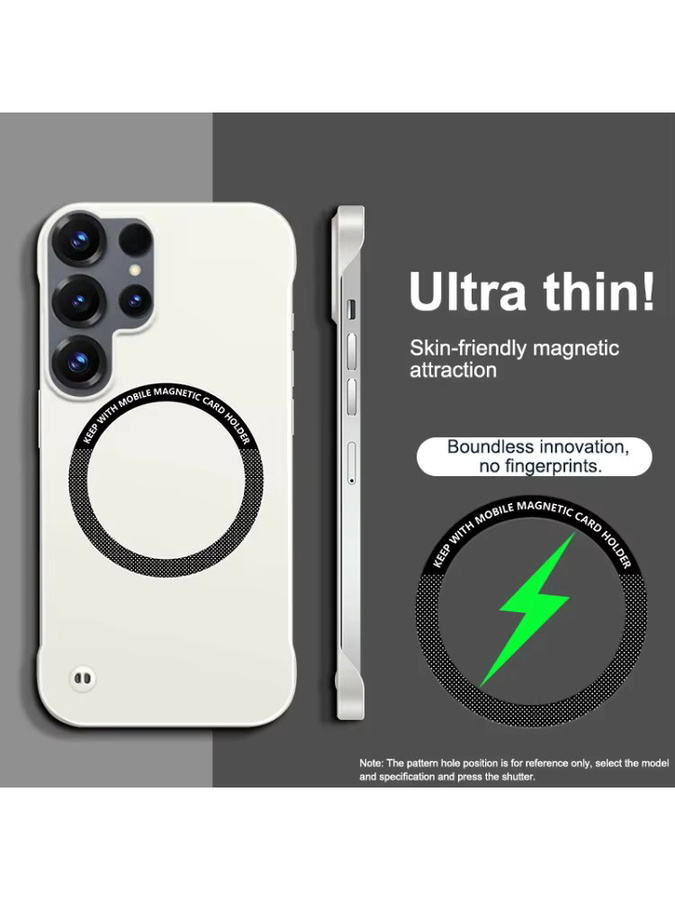 Ultradünne Rahmenlose Magnetische Handyhülle für Samsung Galaxy S26 Ultra, S26 und S26Plus 5G in Schwarz, Stoßfeste Schlanke Hartschalen-Rückabdeckung - Bild 7