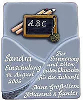 Keramikschild Swing von decoramic für Ehrungen und besondere Anlässe, Mehrfarbig, B/H: 13 x 16 cm - Bild 1