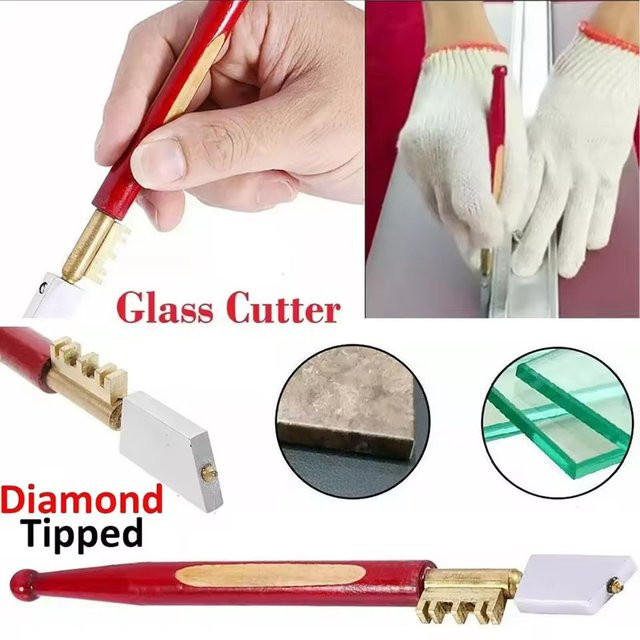 Skeyo Single Diamond Glascutter aus Hartlegierung für Glas, Fliesen und Spiegel, 17mm - Bild 1