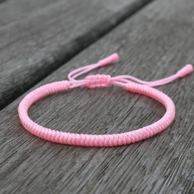 zjy8 Armband, King Kong Knoten, Roter Faden, Rosa, Unisex - Bild 1