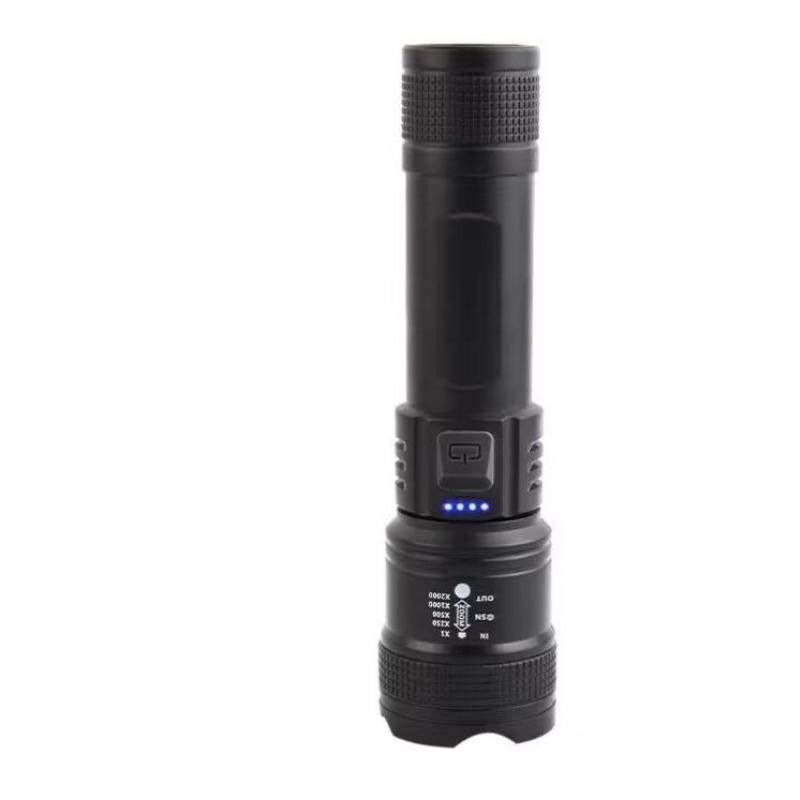 YH FlashLight LED-Taschenlampe mit Zoom und USB-Wiederaufladung aus Aluminiumlegierung für Outdoor, Camping und Angeln - Bild 5