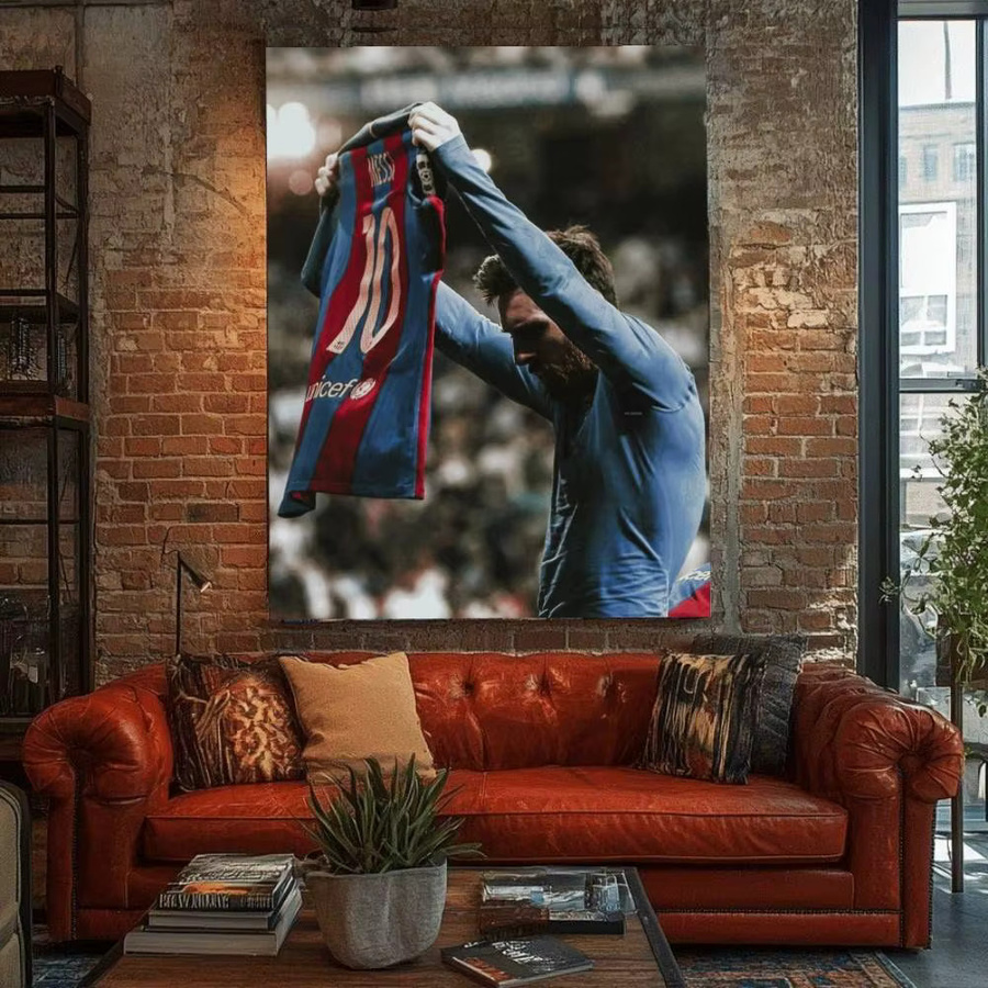 KAYOU Fußballkönig Lionel Messi Poster Selbstklebender Wasserdichter Papieraufkleber Wanddekoration Mehrfarbig - Bild 6