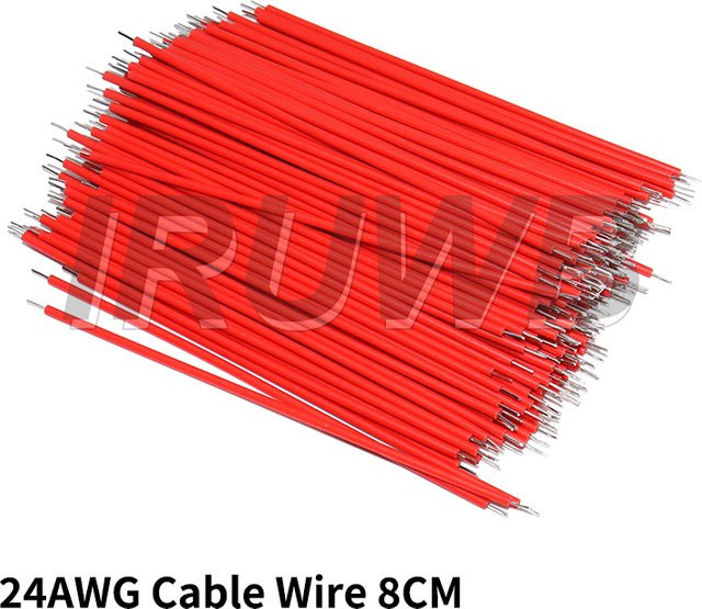 24AWG Fly Jumper Wire Breadboard Jumper Kabel rot, Länge: 8 cm - Bild 1