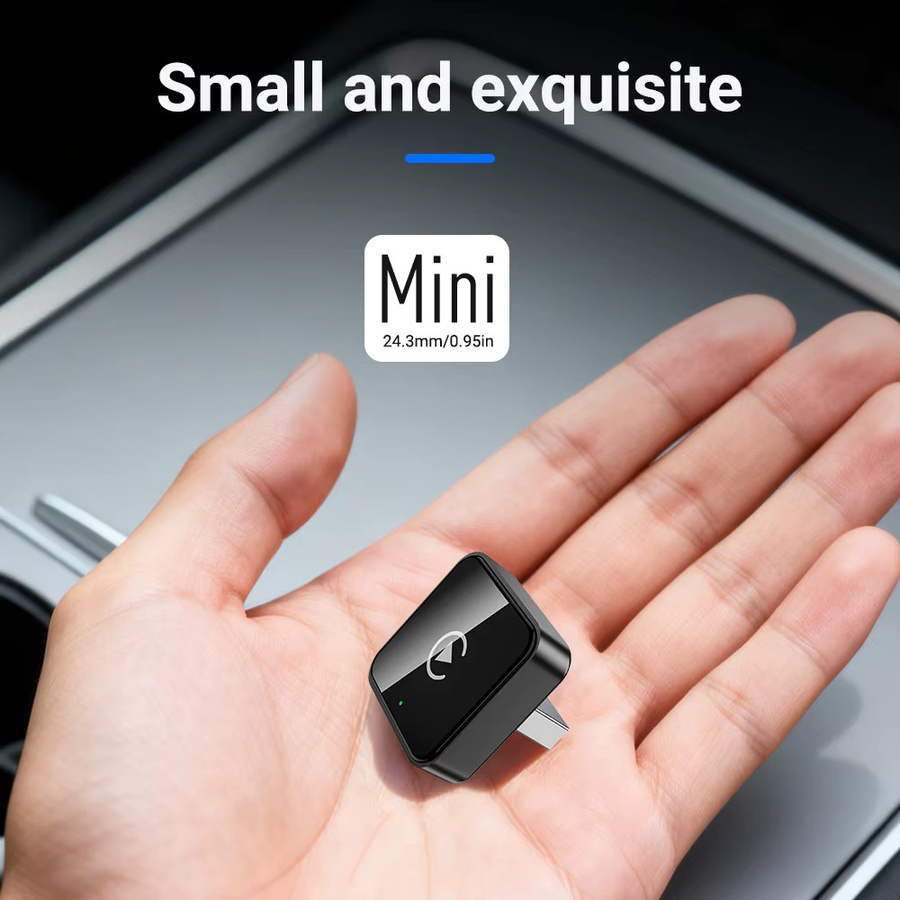 XUDA 2-in-1 Wireless CarPlay Adapter in Schwarz für iPhone, kabelloser Converter für Plug & Play - Bild 2