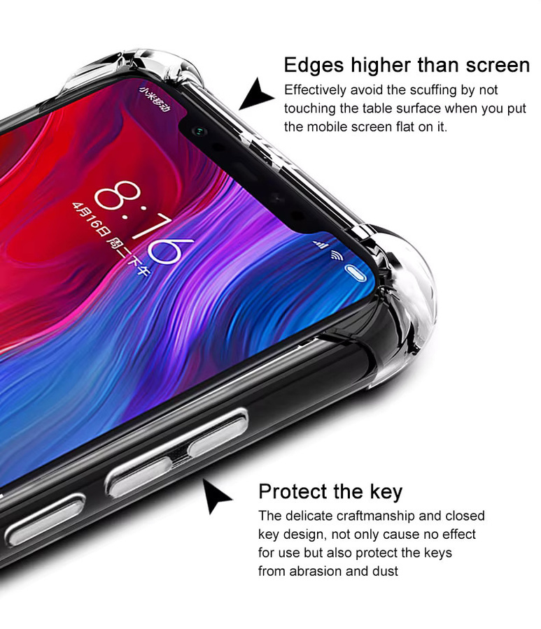 Schutzhülle für ZTE Blade A73 5G 2023 aus transparentem Silikon mit Airbag-Stoßstange und TPU-Rückseite - Bild 5