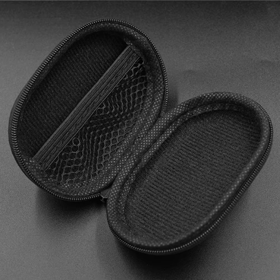 JOCESTYLE Kopfhörer-Aufbewahrungstasche in Oval-Form aus PU-Leder, Schwarz, Tragbare Schutzbox für KZ BA10 AS10 ES4 - Bild 4