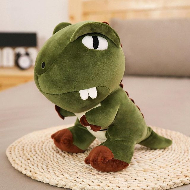 Dinosaurier Weiches Plüschtier, Stoffpuppe Kissen, Grün, ab 14 Jahren - Bild 1
