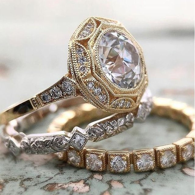 Bonnie 2 Ring-Set, Silber, Zirkonia, Damen - Bild 1