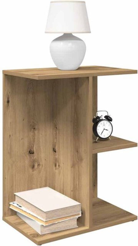 Vidaxl Nachttische 2er Set in Eiche Natur Braun aus Holzwerkstoff, B/T/H: 46,5 x 29 x 61 cm - Bild 1