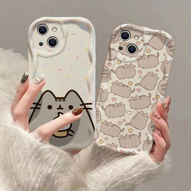 Pusheen Cat 3D Wave Silikonhülle für iPhone Modelle in Multicolour - Bild 1