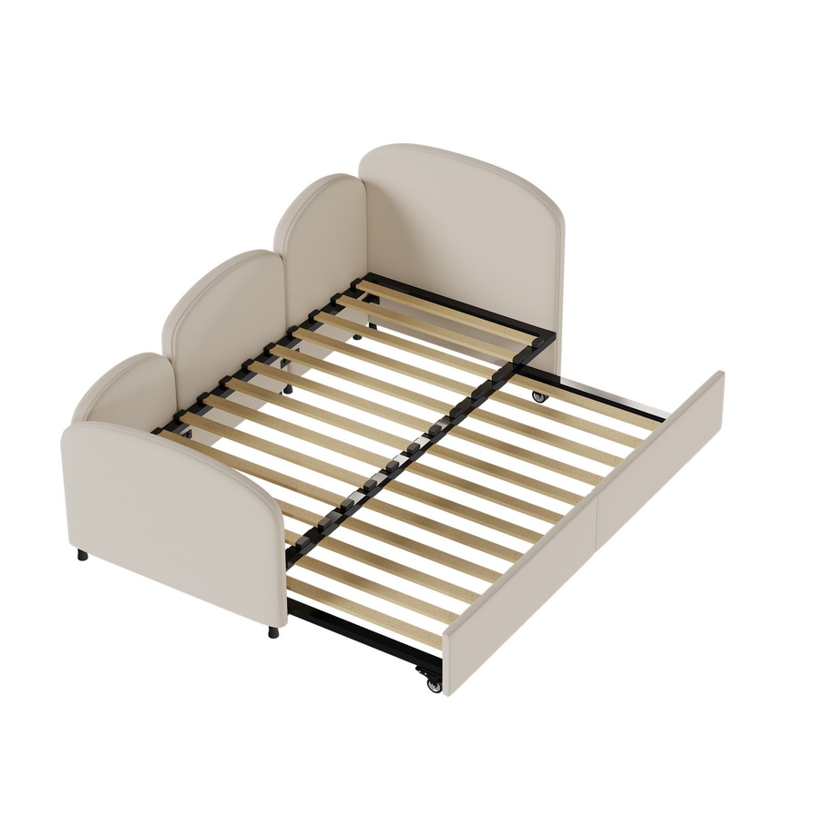 Gomyway Sofa-Bett in Blumenform für Kinderzimmer und Wohnzimmer, Beige, B/T/H: 90 x 200 cm - Bild 2