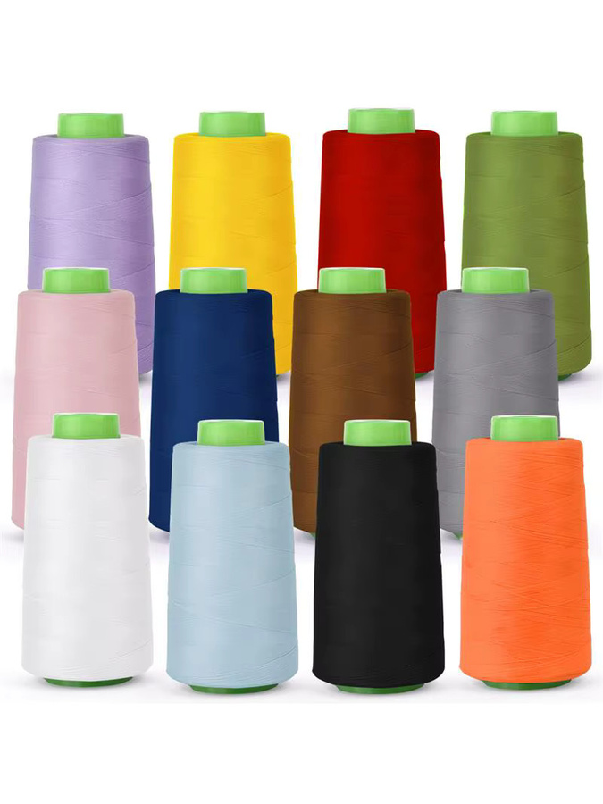 Elastisches Nylon-Nähgarn für Kantenanleimung in Braun, 3000 Yards, 100 D/2 - Bild 6