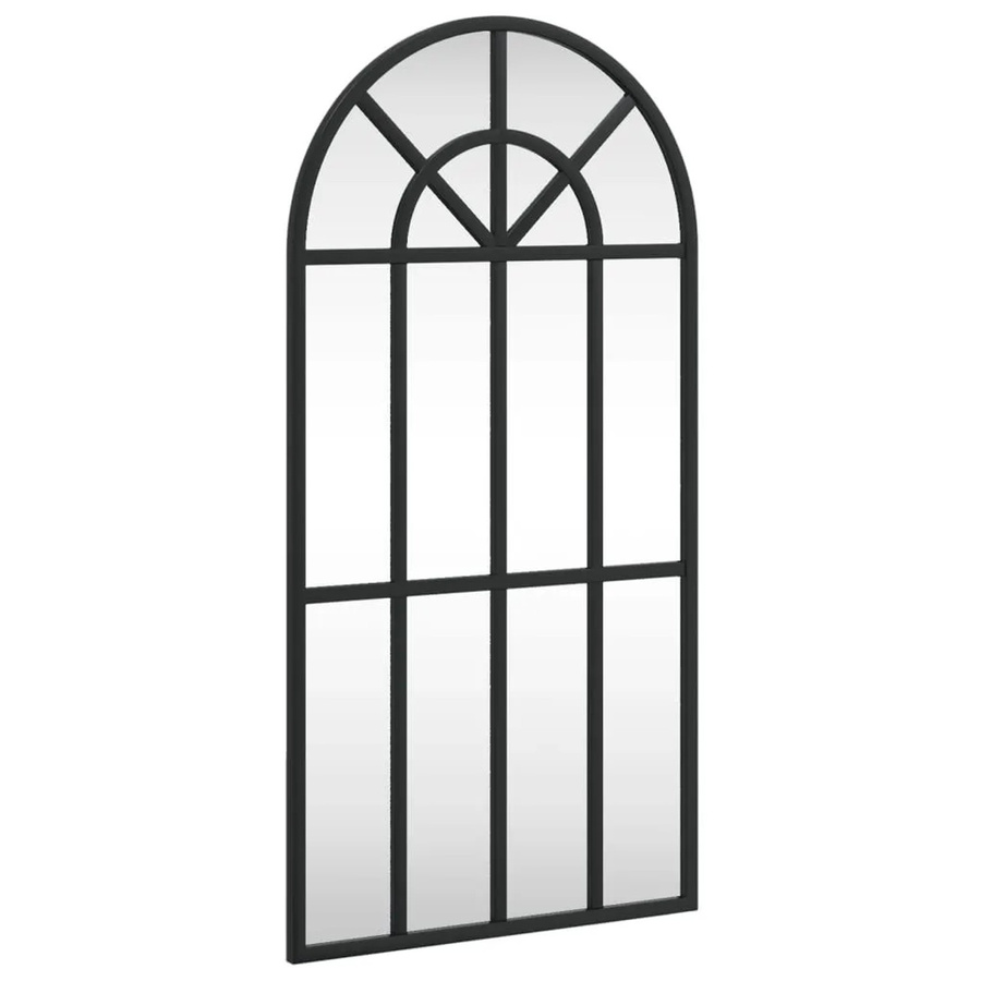 vidaXL Wandspiegel Schwarz aus Metall und Glas, Rechteckig, B: 30 cm, H: 60 cm - Bild 2