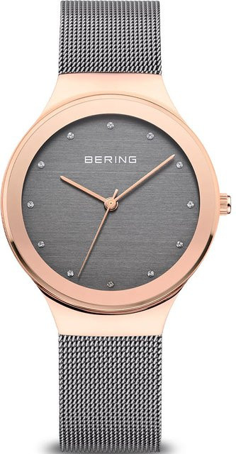 Bering Damenuhr, Quarz, Edelstahl, Grau, 34 mm, 3 ATM - Bild 1
