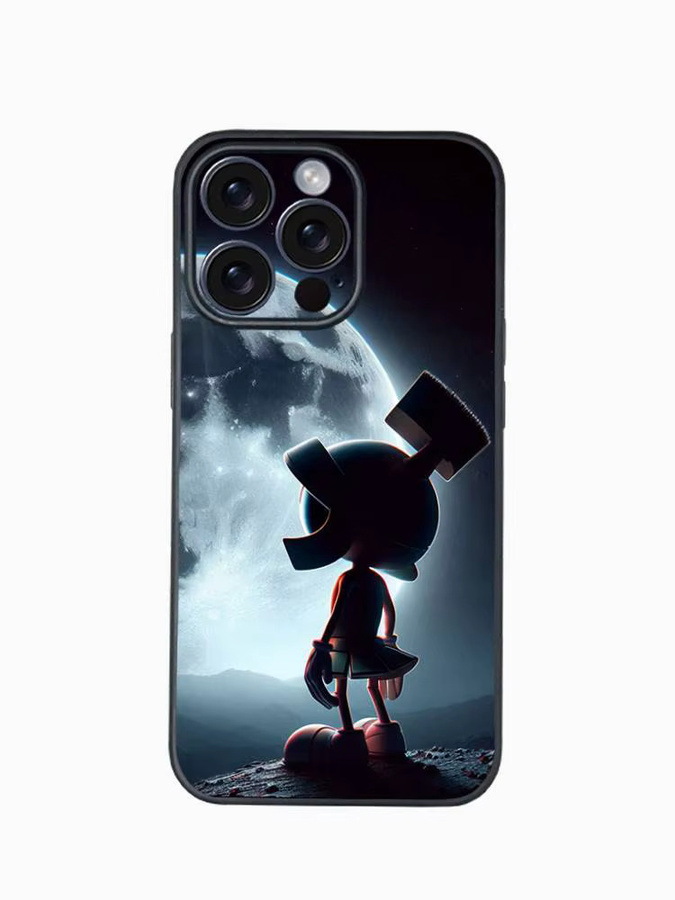 M-Marvin the Martian Handyhülle für iPhone 17 16 15 14 13 12 Pro Max Plus Softshell Schwarz - Bild 3