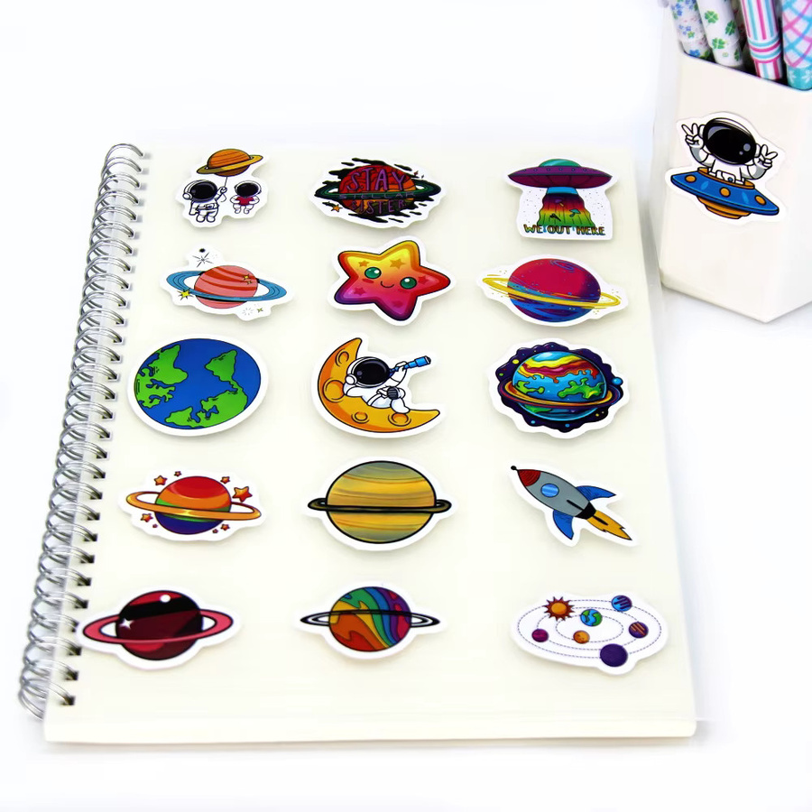 LOLEDE Kawaii Aufkleber Set mit Weltraum- und Planetenmotiven in Multicolour für Scrapbooking und Bürobedarf - Bild 5