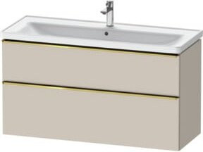 Duravit Waschtischunterschrank D-Neo in Beige, Wandmontage mit Türen und Schubladen, B/T/H: 118,4 x 45,2 x 62,5 cm - Bild 1