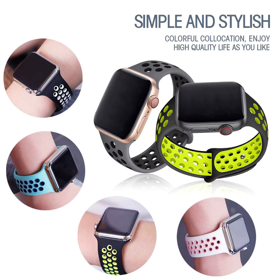 Silikonarmband, Schwarz, für Apple Watch - Bild 3