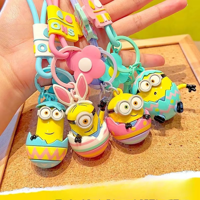 Minions Bunter Schlüsselanhänger, Cartoon-Paar-Rucksackanhänger - Bild 2
