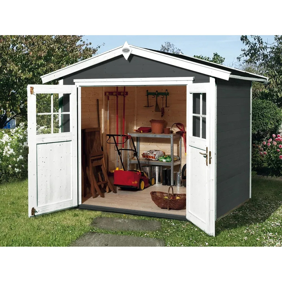 OBI Outdoor Living Holz-Gartenhaus Monza mit Satteldach in Weiß, B/T/H: 227 x 205 x 210 cm - Bild 2